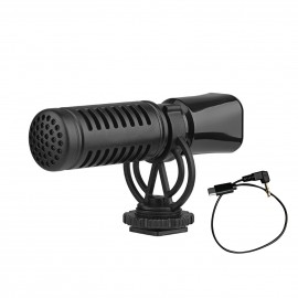 Mini Microphone Cardioid Condenser Mic with Shock Mount Windscreen Type-C Plug for Smartphone Vlog Live Streaming Video Recording 