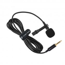 Mini Clip-on Lavalier Microphone Lapel Condenser Mic with 3.5mm Plug Compatible with iPhone iPad Android Smartphone DSLR Camera PC Laptop