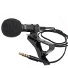 Mini Clip-on Lavalier Microphone Lapel Condenser Mic with 3.5mm Plug Compatible with iPhone iPad Android Smartphone DSLR Camera PC Laptop