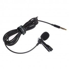 Mini Clip-on Lavalier Microphone Lapel Condenser Mic with 3.5mm Plug Compatible with iPhone iPad Android Smartphone DSLR Camera PC Laptop