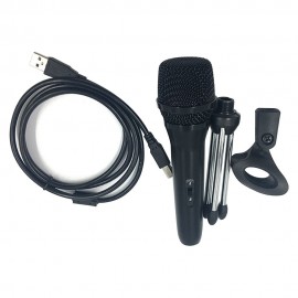 USB Condenser Microphone Computer Gaming Live Streaming Meeting Recording Mic with Tripod Stand