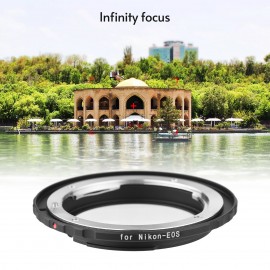 Andoer Nikon-EOS Camera Lens Adapter Ring with Infinity Focus Replacement for Nikon F/AF AI AI-S Camera Lens to Canon EOS EF/EF-S Mount Cameras EOS 1DS 1D 5D 7D 60D 600D