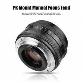 50mm F1.7 Large Aperture Camera Lens Manual Focus Prime Lens PK Mount Replacement for Pentax K1/ K-1 Mark II Full Frame Cameras