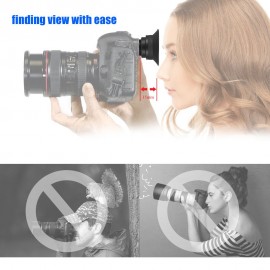 1.51X Fixed Focus Viewfinder Eyepiece Eyecup Magnifier for DSLR Camera w/ 2 * Eyepatch