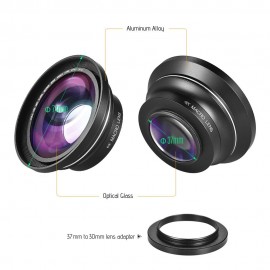 30mm 37mm 0.39X Full HD Wide Angle Macro Lens Accessory Replacement for Ordro Andoer Digital Video Camera Camcorder