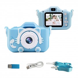 Portable Children Digital Camera 20MP 1080P HD Video Camera Camcorder Cute Rechargeable Selfie Camera with 1.9 Inch Screen 32GB Memory Card Support Games Outdoor Photography Birthday Christmas Gift for Children Girls Boys Age 3-10