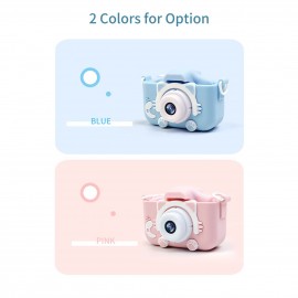 Portable Children Digital Camera 20MP 1080P HD Video Camera Camcorder Cute Rechargeable Selfie Camera with 1.9 Inch Screen 32GB Memory Card Support Games Outdoor Photography Birthday Christmas Gift for Children Girls Boys Age 3-10