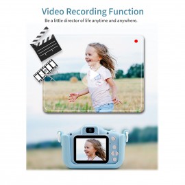 Portable Children Digital Camera 20MP 1080P HD Video Camera Camcorder Cute Rechargeable Selfie Camera with 1.9 Inch Screen 32GB Memory Card Support Games Outdoor Photography Birthday Christmas Gift for Children Girls Boys Age 3-10