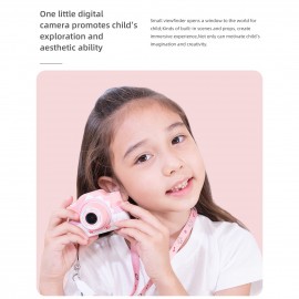 C2 Kids Camera Digital Video Cameras for Toddler Christmas Birthday Gifts for Girls with 32MP Dual Lens 32GB TF Card Support WIFI Transmissin