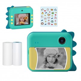 P1 Kids Camera 32GB Children Instant Camera Photo Printer 2.4 inch IPS Screen Christmas Birthday Gifts for Girls with Printing Paper Support WIFI Transmissin Applicable to Self-adhesive Photo Paper 