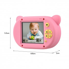 1080P Kids Digital Camera High Resolution Video Camcorder with Soft Silicone Shell 2 Inch Large Screen Hanging Rope