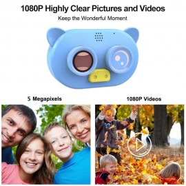 1080P Kids Digital Camera High Resolution Video Camcorder with Soft Silicone Shell 2 Inch Large Screen Hanging Rope