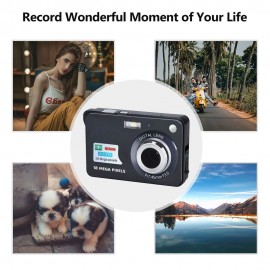 Portable 720P Digital Camera Video Camcorder 18MP Photo 8X Zoom Anti-shake 2.7 Inch Large TFT Screen Built-in Lithium Battery with Carry Bag USB Charging Cable for Kids Teens