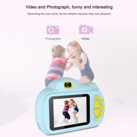 Portable Intelligent Focus Mode Large Screen Children Camera Cartoon Mini Dual Lens Digital Camera For Children Without Storage Card