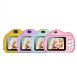 Portable Intelligent Focus Mode Large Screen Children Camera Cartoon Mini Dual Lens Digital Camera For Children Without Storage Card