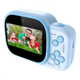 Kids Instant Print Camera 3.0 Inch Large Screen 1080P 12MP Digital Video Camera with Print Paper Roll Hanging Rope for Children Boys Girls