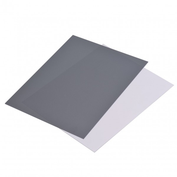 25*20CM Large Size White Balance Card White Card + Grey Card Set 18% Exposure Photography Card for Digital Photography Film Photography Video Shooting