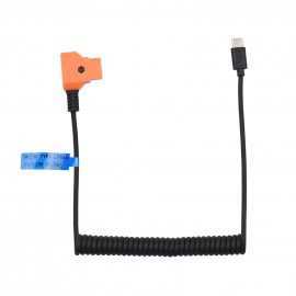 15V PD3.0 USB Type-C Male to 15V D-Tap Male Connector Power Cable for V-mount Battery