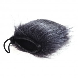 EY-M24 Furry Outdoor Microphone Windscreen Artificial Fur Muff Wind Cover 9cm*5cm (L * D) for Rode Stereo VideoMic Pro and More Grey-White