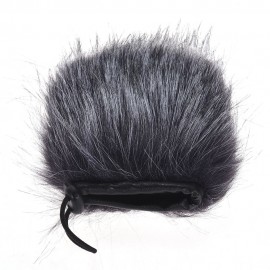 EY-M24 Furry Outdoor Microphone Windscreen Artificial Fur Muff Wind Cover 9cm*5cm (L * D) for Rode Stereo VideoMic Pro and More Grey-White