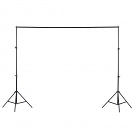 200 * 200cm/78 * 78inches Aluminium Alloy Adjustable Photography Studio Background Backdrop Stand Support System Kit Heavy Duty Photo Video Crossbar Kit with Carry Bag 6pcs Clips for Home Studio Photography Recording