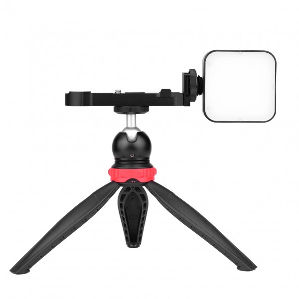 Video Vlog Kit with LED Light Ball Head Tripod L Mount Plate for Video Making Replacement for Canon G7X Mark III/II Camera