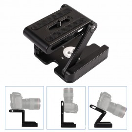 Aluminum Z Flex Tilt Tripod Head 2KG Payload with Universal 1/4 3/8 Screw Bubble Level for DSLR Camera Mounting